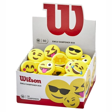 Racket demper Wilson Emoji Dampener Yellow Black White (50-delig)