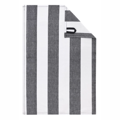 Theedoek Cawo Zoom Blockstripes Schwarz (Set van 4)