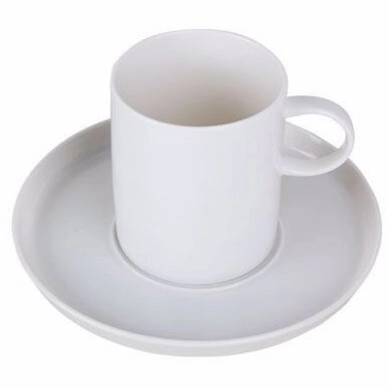 Tasse à expresso avec Soucoupe Porland Chopin Blanc 8,5 cl (ensemble de 6)