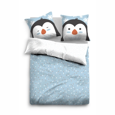 Bettwäsche Tom Tailor Sleepy Penguin Lichtblau Linon