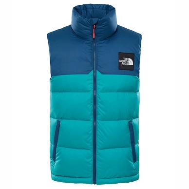 green north face body warmer