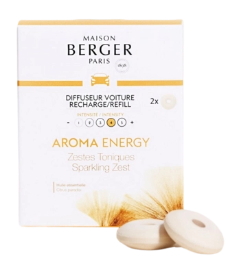 Ricarica profumatore auto Maison Berger, 2 Refill, Agrumi tonici