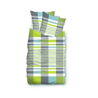Bettwäsche Tom Tailor Summergreen Blocks Mako-Satin