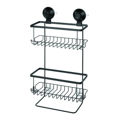Doucherek iDesign Everett Push Lock Douchee Caddy Met Zuignap Zwart