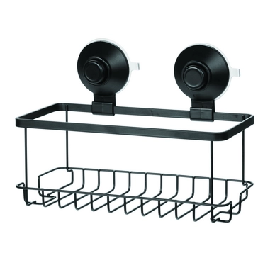 Doucherek iDesign Everett Push Lock Caddy Met Zuignap Zwart