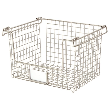 Aufbewahrungskorb iDesign Classico Stapelbar Beige 30,8 x 25,4 cm