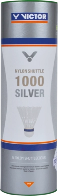 Badminton Shuttle Victor Nylon 1000 Medium Yellow (Koker van 3)