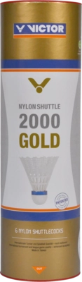 Badminton Shuttle Victor Nylon 2000 Medium White (Koker van 6)