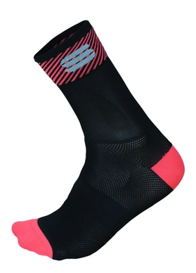 Fietssokken Sportful Men BodyFit Pro 12 Black Coral Fluo
