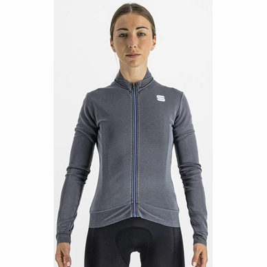 Fietsshirt Sportful Women Monocrom Woman Thermal Jersey Anthracite