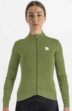 Maillot de Cyclisme Sportful Femme Monocrom Woman Thermal Jersey Green Bottle