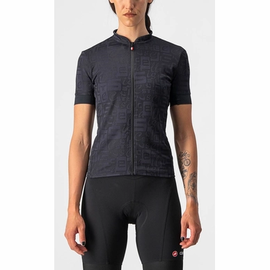 Fietsshirt Castelli Women Promessa Jacquard Jersey Light Black