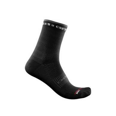 Chaussettes de Cyclisme Castelli Women Rosso Corsa W 11 Sock Black