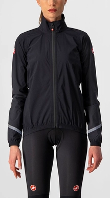 Veste de Vélo Castelli Women Emergency 2 W Rain Jacket Light Black