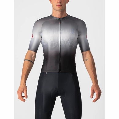 Maillot de Cyclisme Castelli Men Aero Race 6.0 Jersey Light Black Dark Gray