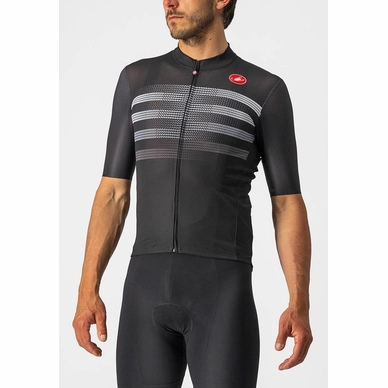 Fietsshirt Castelli Men Endurance Pro Jersey Light Black White-Gray