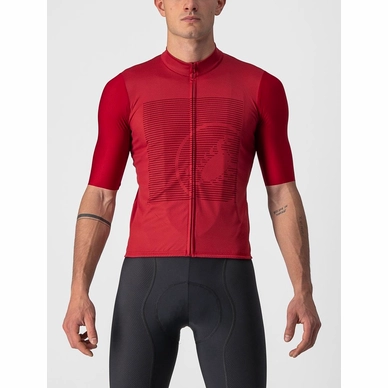 Fietsshirt Castelli Men Bagarre Jersey Pro Red Bordeaux