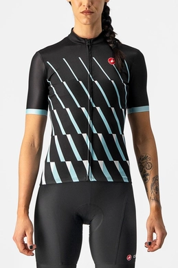 Fietsshirt Castelli Women Pendio Jersey Light Black Sky Light-White