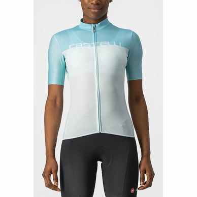 Fietsshirt Castelli Women Velocissima Jersey Light Acqua Skylight