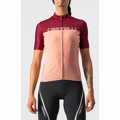 Fietsshirt Castelli Women Velocissima Jersey Blush Bordeaux