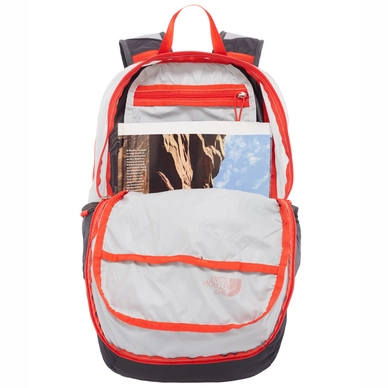 Rugzak The North Face Flyweight Pack Asphalt Grey Fiery Red