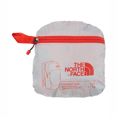 Rugzak The North Face Flyweight Pack Asphalt Grey Fiery Red