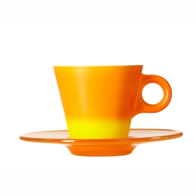 Espressokop Leonardo Ooh&hellip; Orange (Inclusief schotel)