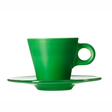 Espressokop Leonardo Ooh... Green (Inclusief schotel)
