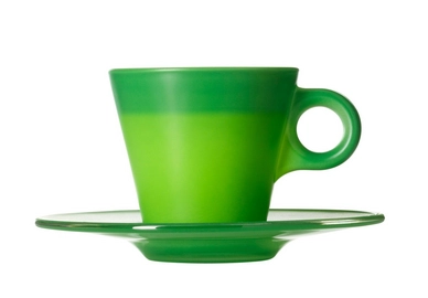Espressokop Leonardo Ooh... Green (Inclusief schotel)