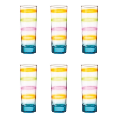 Longdrinkglas Leonardo Rainbow Blue (6-delig)