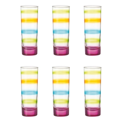 Longdrinkglas Leonardo Rainbow Pink (6-delig)