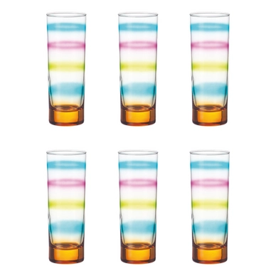 Longdrinkglas Leonardo Rainbow Orange (6-delig)