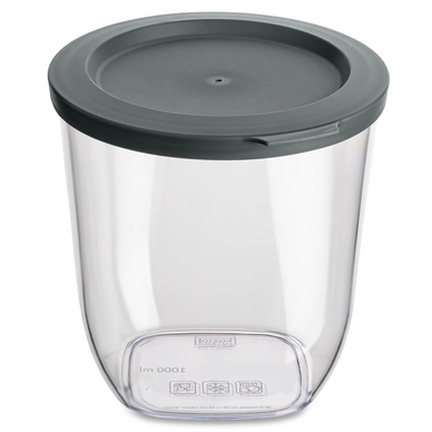 Pot de Rangement Koziol Connect Rond 1 liter Grey