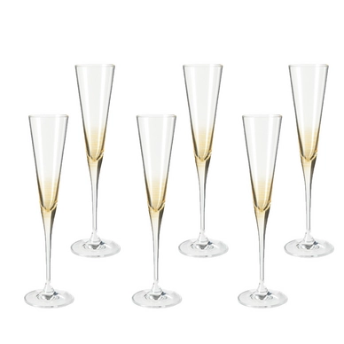 Champagneglas Leonardo Cheers Ambra (6-delig)