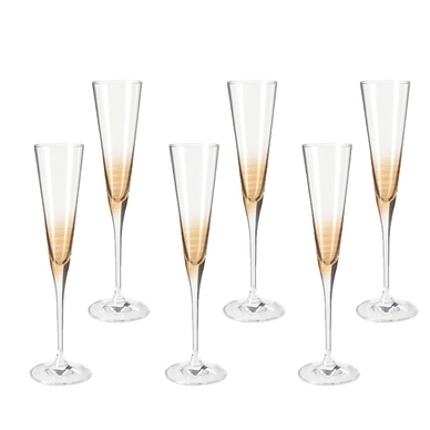 Champagneglas Leonardo Cheers Marrone (6-delig)