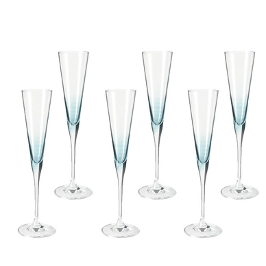 Champagneglas Leonardo Cheers Azzurro (6-delig)