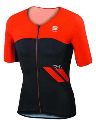 Fietsshirt Sportful Men R&D Cima Jersey  Black Fire Red