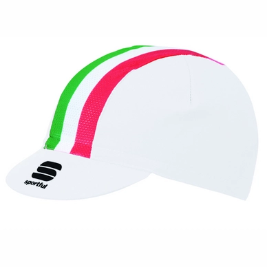 Pet Sportful Italia Cap White Tricolore