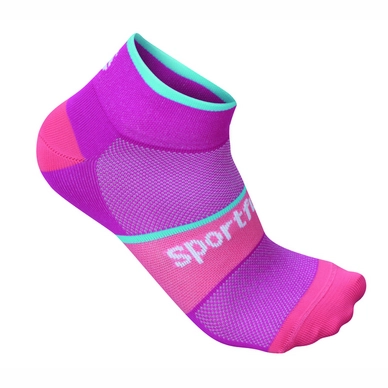 Fietssokken Sportful Women Cometa 3 Pink Coral Turquoise