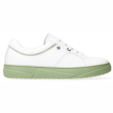 Sneaker Wolky Pull Savana Leather White Light Green Damen