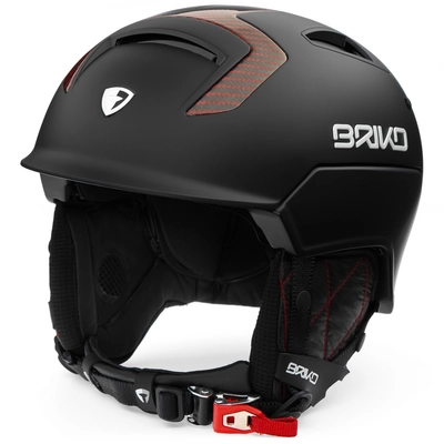 Skihelm Briko Mongibello Carbonio Shiny Black Red