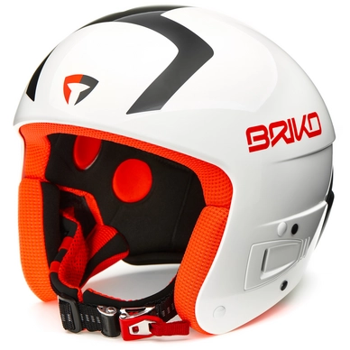 Skihelm Briko Vulcano Fis 6.8 Fluid Inside Wht Blk Orange Fluo