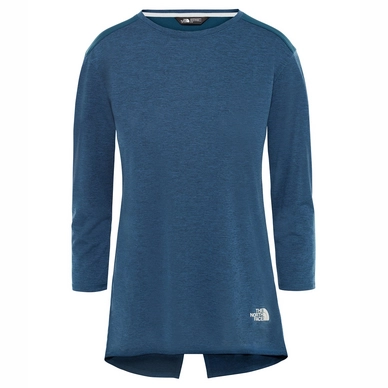 T-Shirt The North Face Women Inlux 3/4 Sleeve Top Blue Wing Teal Drk Heather