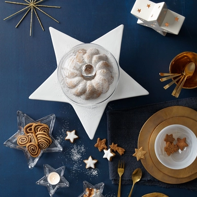 Serveerschaal Leonardo D'Oro Plate Star 35 White