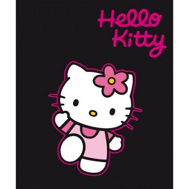 2 Personen Strandtuch Hello Kitty Schwarz