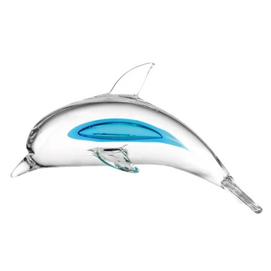 Sculpture Leonardo Dolphin Oceano 19 Blue