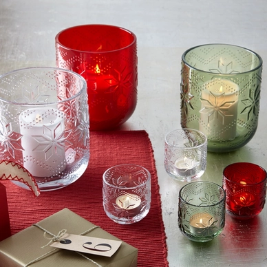 Theelichthouder Leonardo Nordico 7 Red (6-delig)