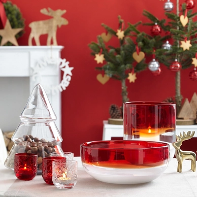 Theelichthouder Leonardo Nordico 7 Red (6-delig)