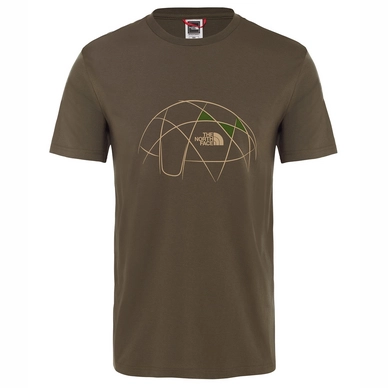 T-Shirt The North Face Men New Taupe Green Celebration Easy
