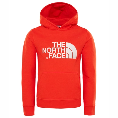 Pull The North Face Youth Drew Peak Hoodie Fiery Red TNF White